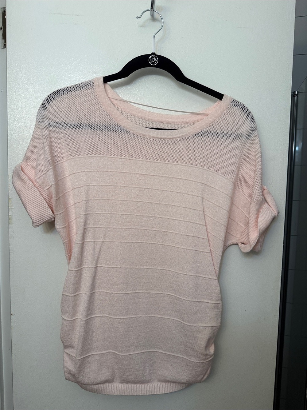 Apt. 9 Soft Blush Short Sleeve Knit Top